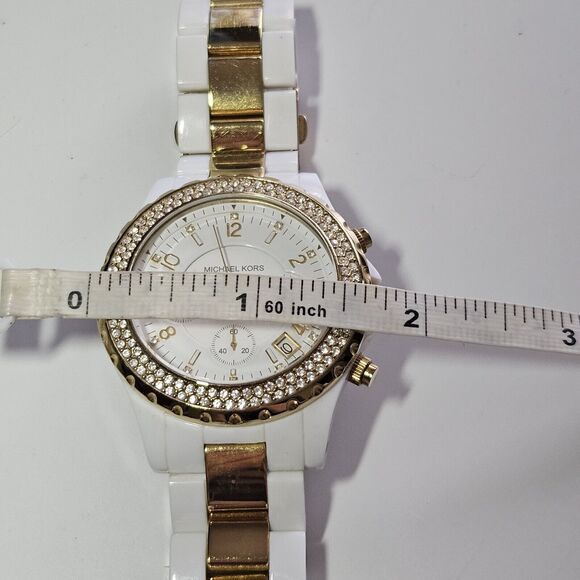 Michael Kors Womens Watch - crystal face with Gold Tone band. Model MK-5417 - Picture 8 of 15